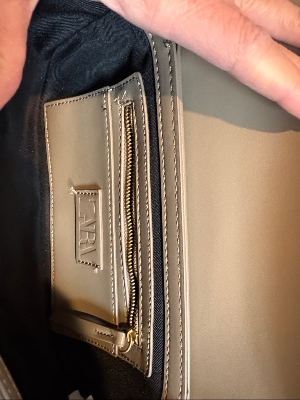 Zara Taupe Crossbody Bag with Removable Straps - Picture 2 of 4